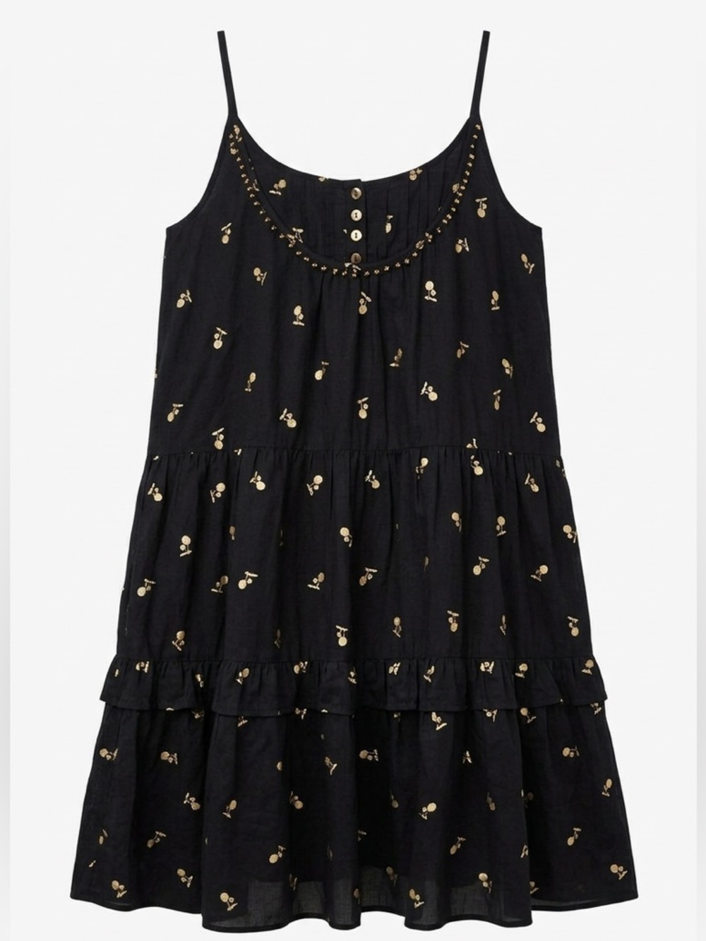 Juicy Couture Black Label Cherry Print Silk Blend Mini Dress M - Picture 2 of 10